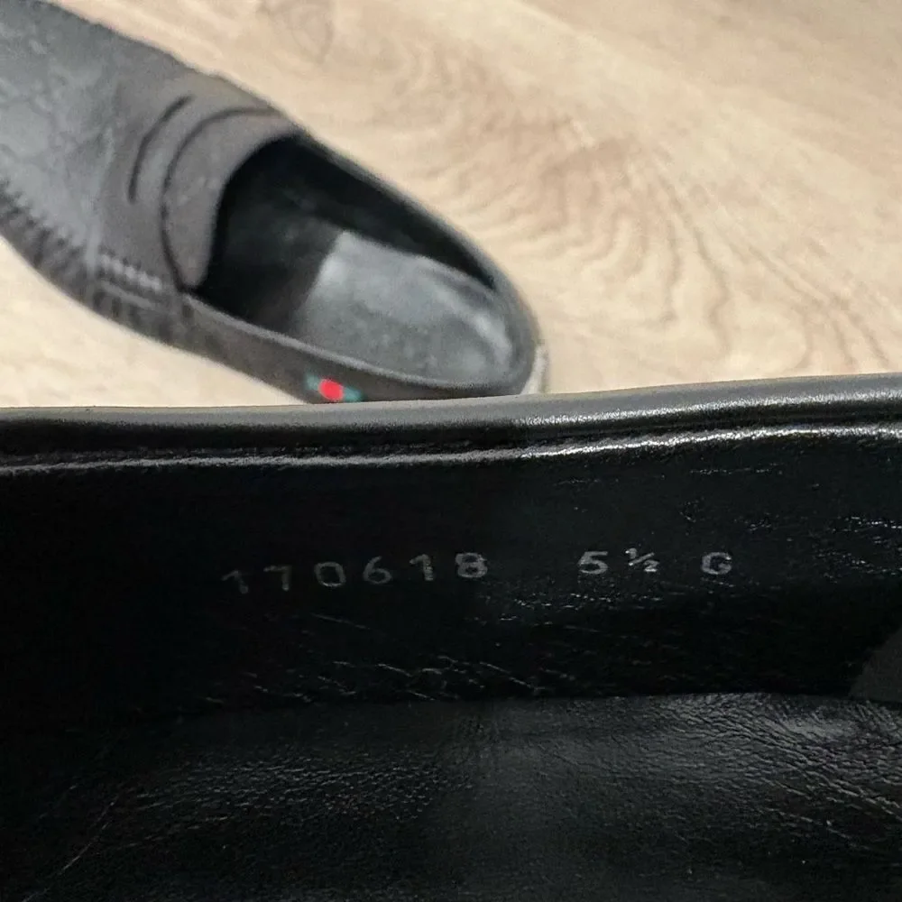 Gucci Guccissima San Marino loafers in black leather